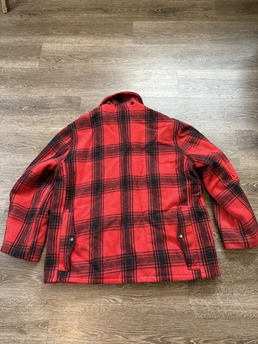 Vintage 1950s Mens Foremost Hunting Jacket XL Red Black Vintage 1950s Mens Foremost Hunting Jacket XL Red Black