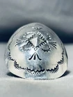 IMPRESSIVE VINTAGE NAVAJO STERLING SILVER RING