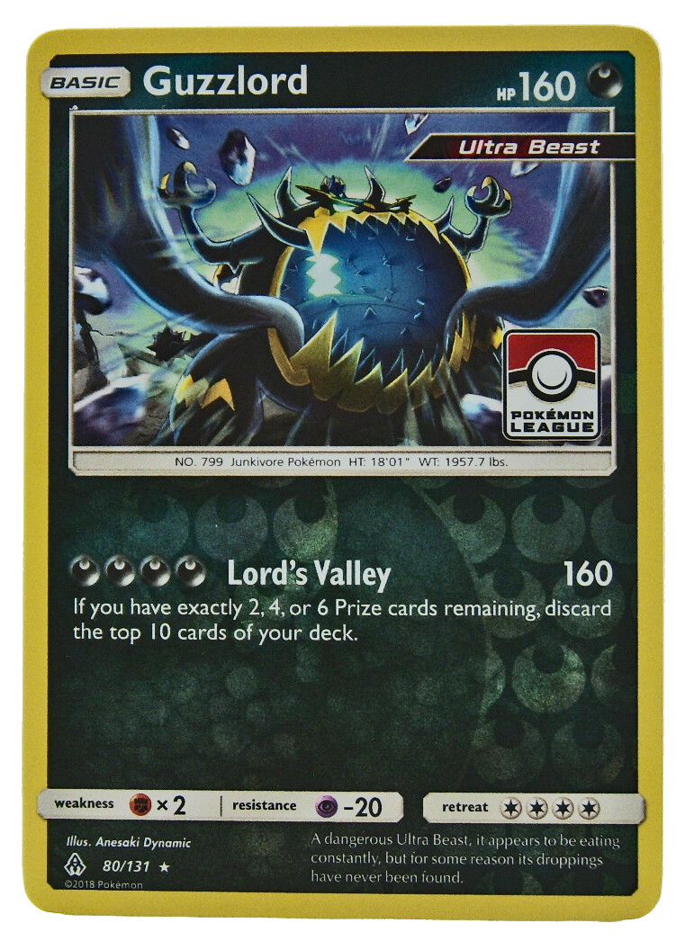 Guzzlord 80/131 Reverse Holo League Promo Forbidden Light NM w/eBay Shipping