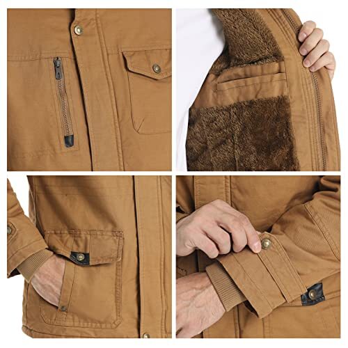 CHEXPEL Outdoor Jacket for Men Windproof Thermal Insulated Jackets with