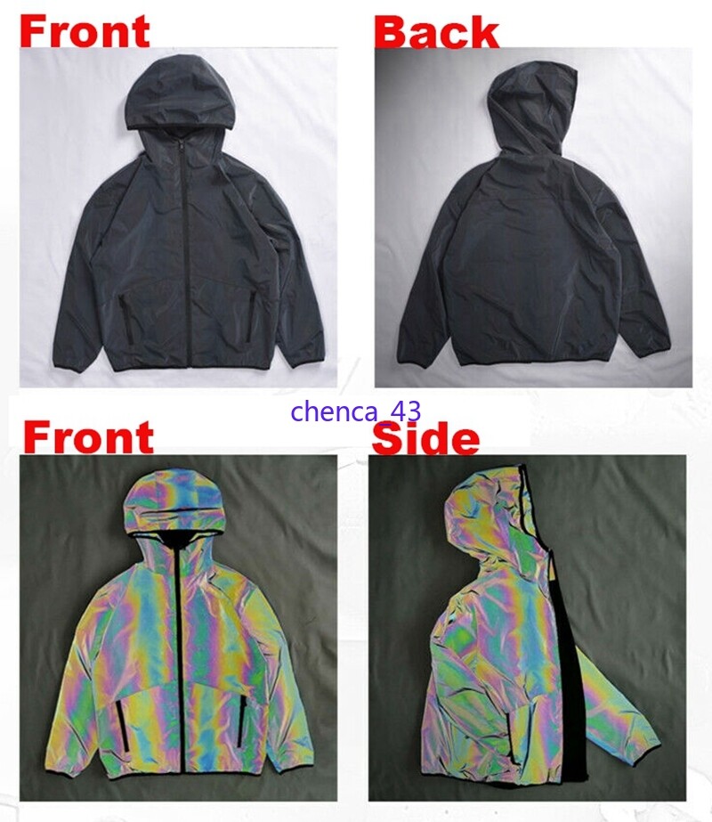 3m Reflective Windbreaker Jacket Zip Hoodie Coat Gift