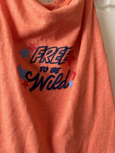 ‘Free To Be Wild’ Dog Tank Tee Shirt Size XL