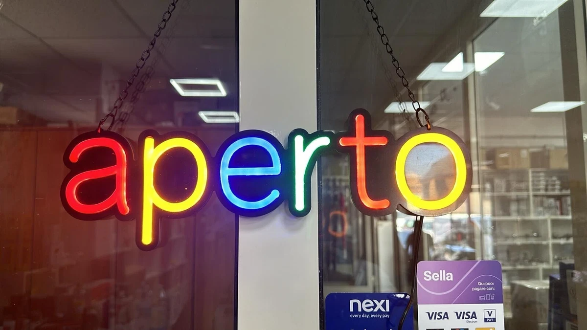 Insegna Aperto Al Neon LED: Mini Luce Impermeabile, USB E Batteria Per Negozi