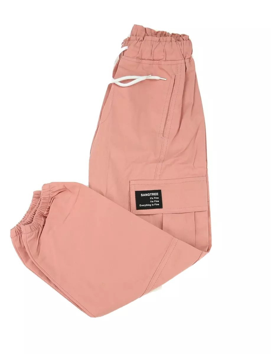 Coral pink online joggers