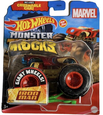 Hot Wheels Monster Trucks IRON MAN 75/75 Die-Cast 1:64 - New In Package!