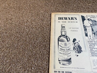 PPOBK19 WERBUNG 10X5 JOHN DEWAR & SONS LTD WHITE LABEL WHISKY