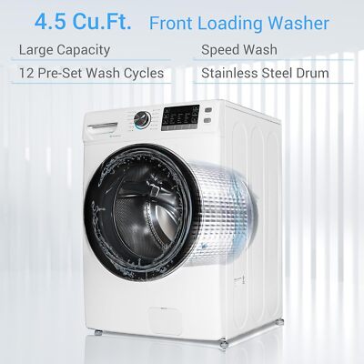 18KG Capacity Washer w/ Digital Display, Quick Wash, UL Certified - 120V