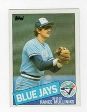 Rance Mulliniks 1985 Topps Baseball Base Common #336 Toronto Blue Jays