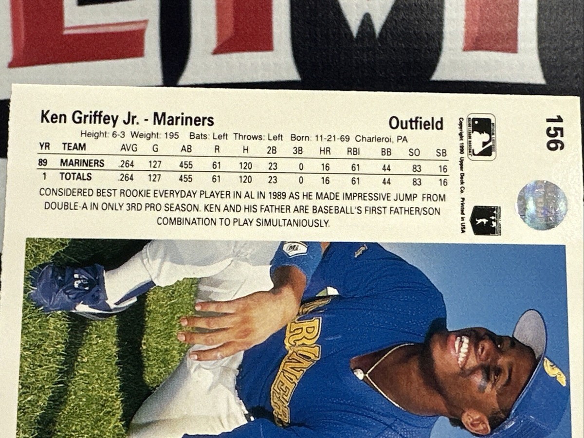ケングリフィーJrランダムセット758 1990 Upper Deck Double Error Card Ken Griffey Jr #156