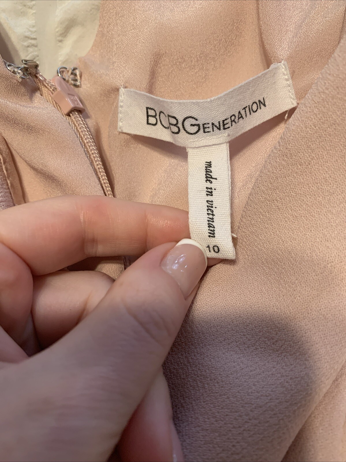 Bcbgeneration Solid Light Pink Tank V Neck Mini J… - image 3