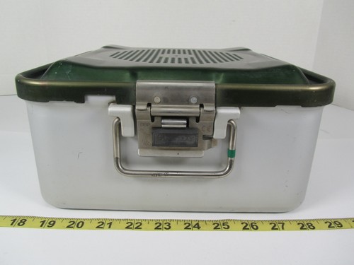 Aesculap DBP Sterilization Container w/ Green Lid Insert & Filter Plates SKU B - Picture 18 of 22