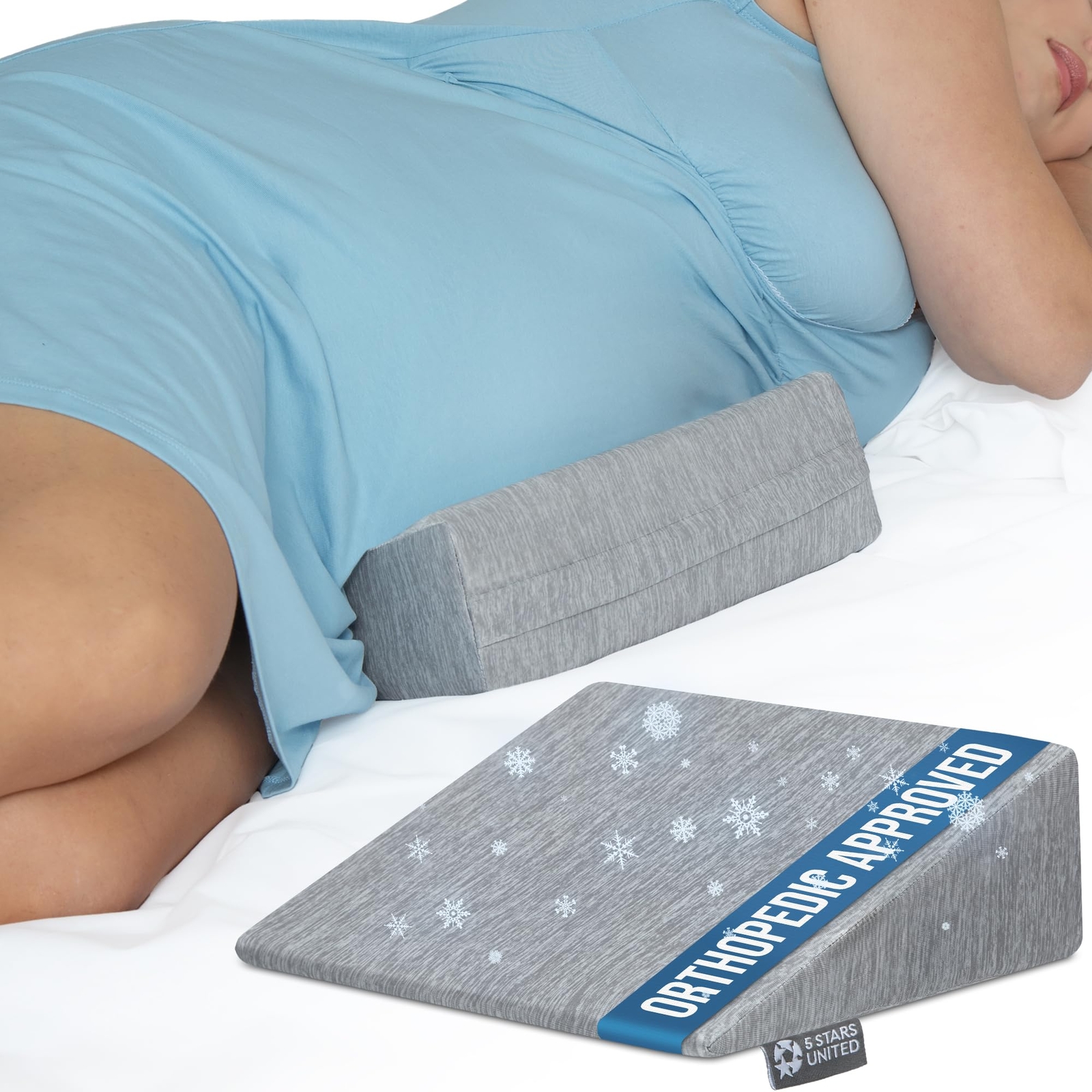 Pregnancy Pillow Wedge Firm Foam Support for Belly,Back & Knees,Compact Cushion