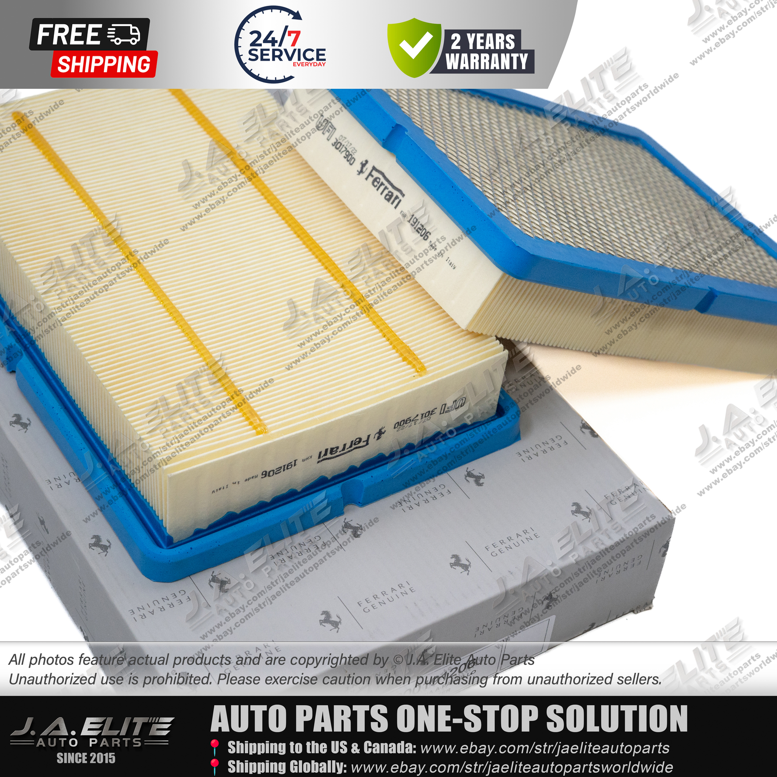 2pcs Ferrari Air Filters for Ferrari F430,OEM:191206