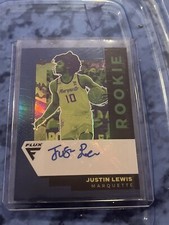 ZPanini Chronicles Flux JUSTIN LEWIS Prizm Silver Blue AUTO Rookie RC 31/49 💥