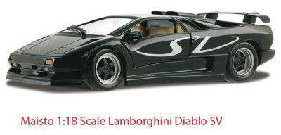 Lamborghini Diablo SV Maisto Diecast Car Black 1:18 Scale Special