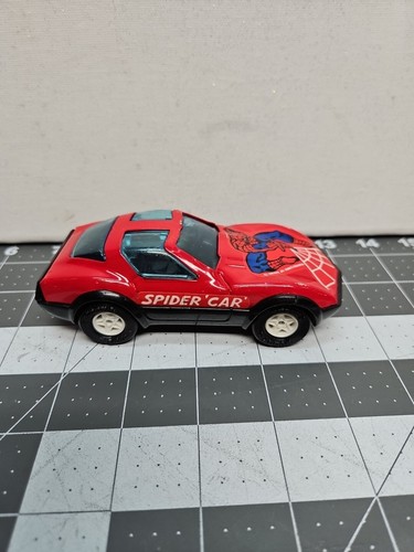 1980 Buddy L Corp. Made In Japan Red Spider Car Spider-Man Web On Hood - Picture 4 of 7