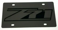 Z71 Black Vanity License Plate Emblem (Premium) (Chevrolet Silverado Off Road)