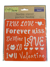 Crafter's Square Flexible Stencil - New - True Love