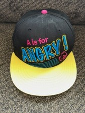 Yellow and Black Angry Birds Embroidered "A is for Angry" Snapback Hat Cap