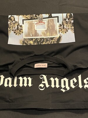 RARE PALM ANGELS BASKETBALL HYPE STREETWEAR TSHIRT MENS L LARGE SHIRT AUTHENTIC