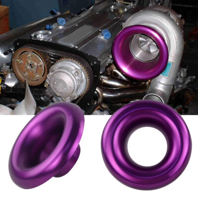 4'' Purple Short Ram Air Intake Turbo Horn Aluminum Velocity Stack Silicone Hose