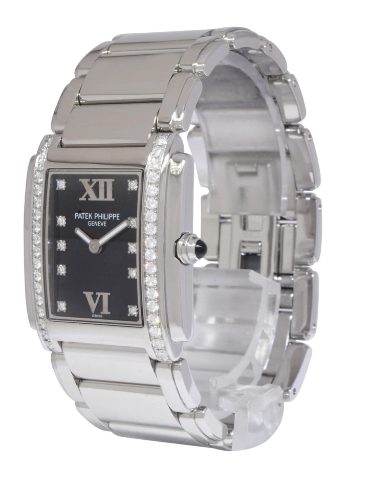 Patek Philippe Twenty~4 Steel & Diamond Forever Black Ladies Watch 24 4910/10A - Image 3 of 4
