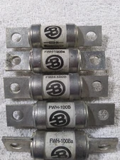 Bussmann Fuse- FWH-100B  / 100A / 500V  - Lot of 5 - NEW