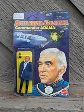 Battlestar Galactica COMMANDER ADAMA 1978 Carded Figure Mattel MOC Unpunched