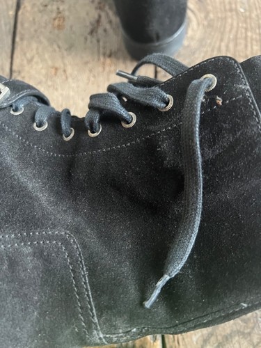 Ladies Alexander Wang Daria Buckle Combat Boots 39 us 8.5 uk Black suede Lace Up - Picture 13 of 15