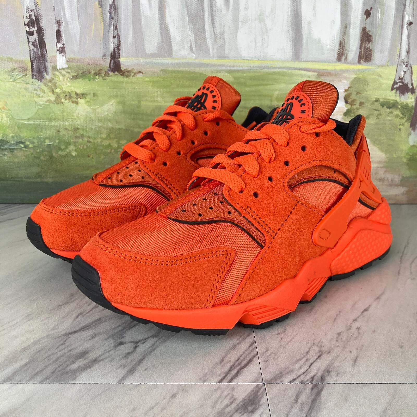 Nike Air Huarache Rush Orange Black Guava DQ8589-800 Women#039;s Size Shoes #4B eBay ナイキ NIKE ハラチ ラッシュ 橙 オレンジ 黒色 ブラック