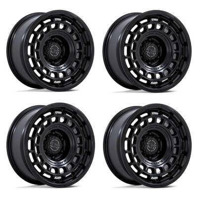 Set 4 17'' Black Rhino Hard Alloys BR024 AWOL Matte Black 17x8.5 5x4.5 25mm Rims