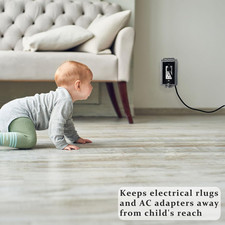 Universal Weatherproof Electrical Outlet Cover with Lock, Baby Proof Outlet L...