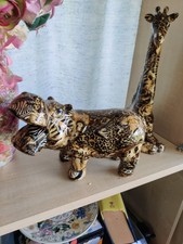 Collage, Set Of 4 Rhino, Giraffe, and two Vase