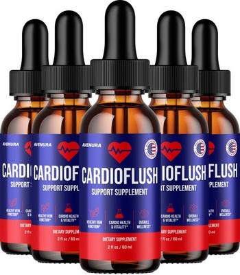 (5 Pack) CardioFlush Liquid Drops   Cardio Flush Extra Strength Natural Blend