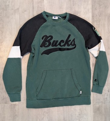 Vintage 90s Milwaukee Bucks Pullover Sweatshirt Large Starter Style