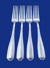 Wallace WAS239 Stainless, 18/10, Outlined, Glossy - Set of 4 Dinner Forks 8"