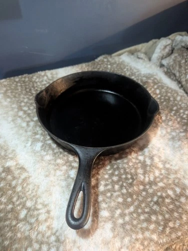 Vtg Griswold No 7 Large Block Logo Cast Iron Skillet 701 H Erie PA FLAT