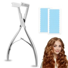 Hair Extension Tools Kit Silver Tape in Extensions Plier Set Stainless Steel