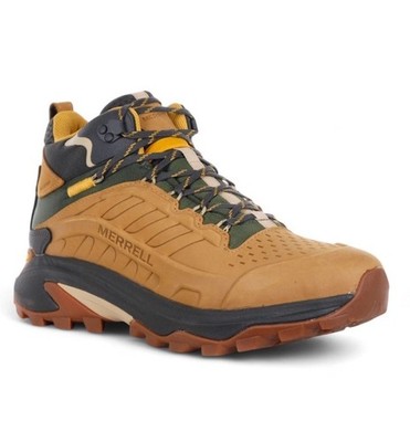 Merrell Men's Moab Speed 2 Mid Tan Leather Hiking Boots Size 8