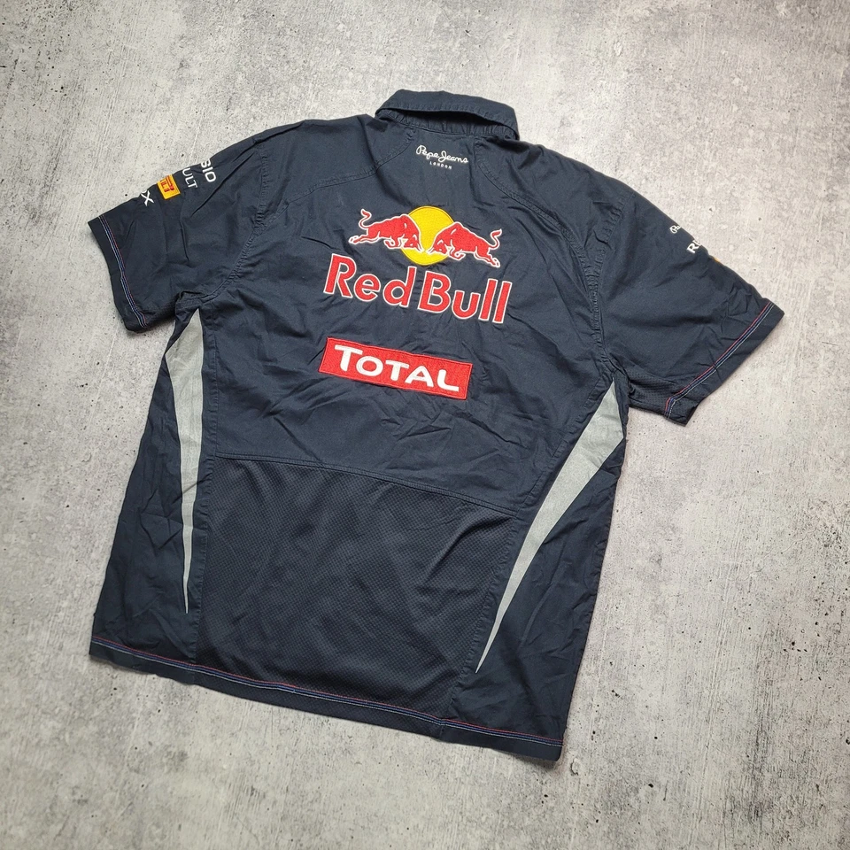 Vintage Red Bull Pepe Jeans Formula 1 Racing F1 Sebastian Vettel Shirt Size L - Image 2 of 4