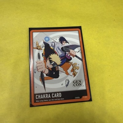 Bandai Naruto Card Game Gen Con Promo Chakra Card CP-001 Naruto/Sasuke English
