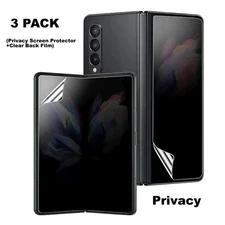 3PACK Fr Samsung Galaxy Z Fold6/7/5/4/3 Front Inside Screen Protector HD/Privacy