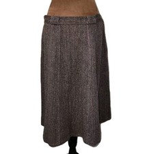 Vintage Summit of Boston Skirt Brown Colorful Speckled Midi 31 Inch Waist 60s