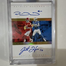 Panini 2025 Authentically Mahomes DA-1 Mahomes Herbert Dual Auto 3/5