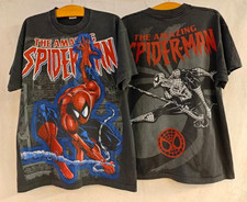 Vintage The Amazing Spiderman AOP Marvel Heroes Spider-MAn Sz.L T-Shirt REPRINT