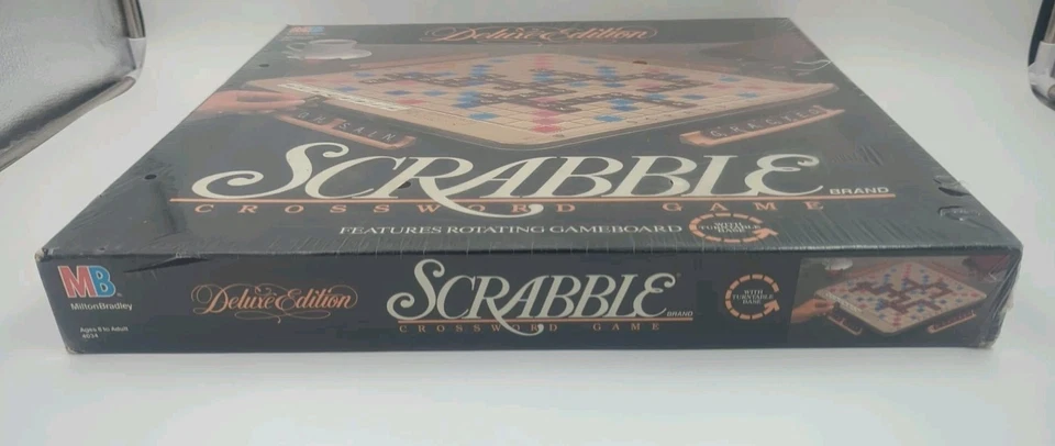 Scrabble Crossword Game Deluxe Edition Turntable 4034 1989 Milton Bradley Sealed - Image 4 of 4