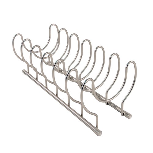 Euro Lid Organizer, Plate Rack, Lid Holder, Rounded, Satin Nickel