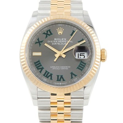 Rolex Datejust 36 Wimbledon Dial Two-Tone Jubilee Watch 126233