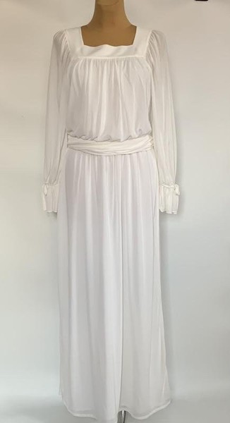 Women American Vintage Dress White Polyester 36