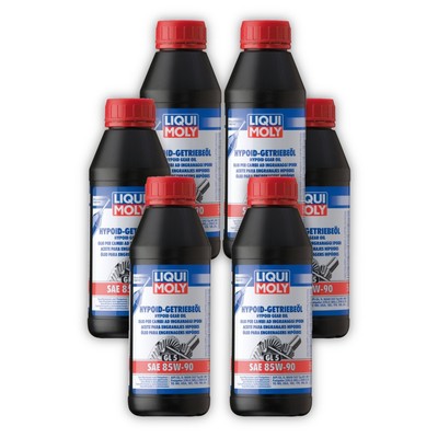 6x 500ml LIQUI MOLY 1404 Hypoid-Getriebeöl (GL5) SAE 85W-90 Getriebe Öl Gear Oil